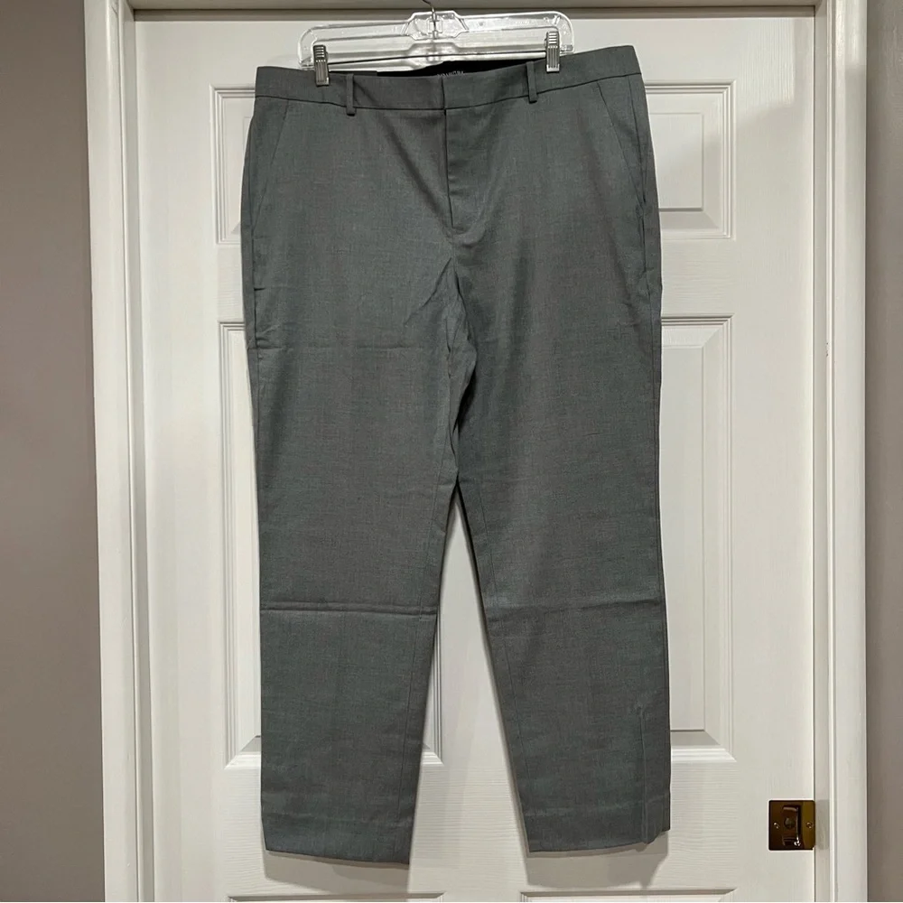 New Banana Republic Grey Heather Ryan pant Size 18 16 Slim Fit straight leg BR28 - Picture 5 of 15